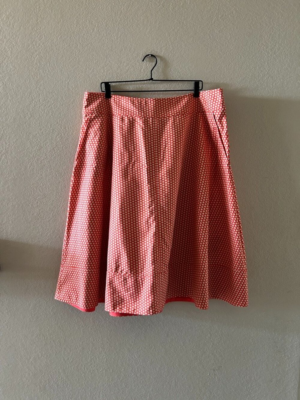 Lane Bryant The Modernist Circle Skirt in Orange and Beige Dots Size 20